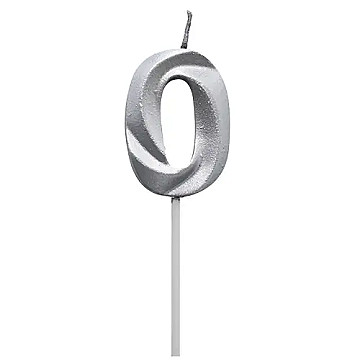 Vela Diamante N 0 Metalica Plata Tuky - 1