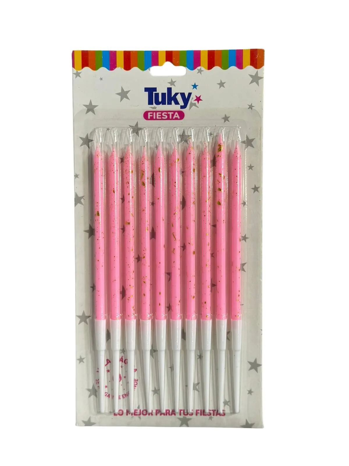 Vela Larga Finita Rosa (Bulto x 24 Blister)