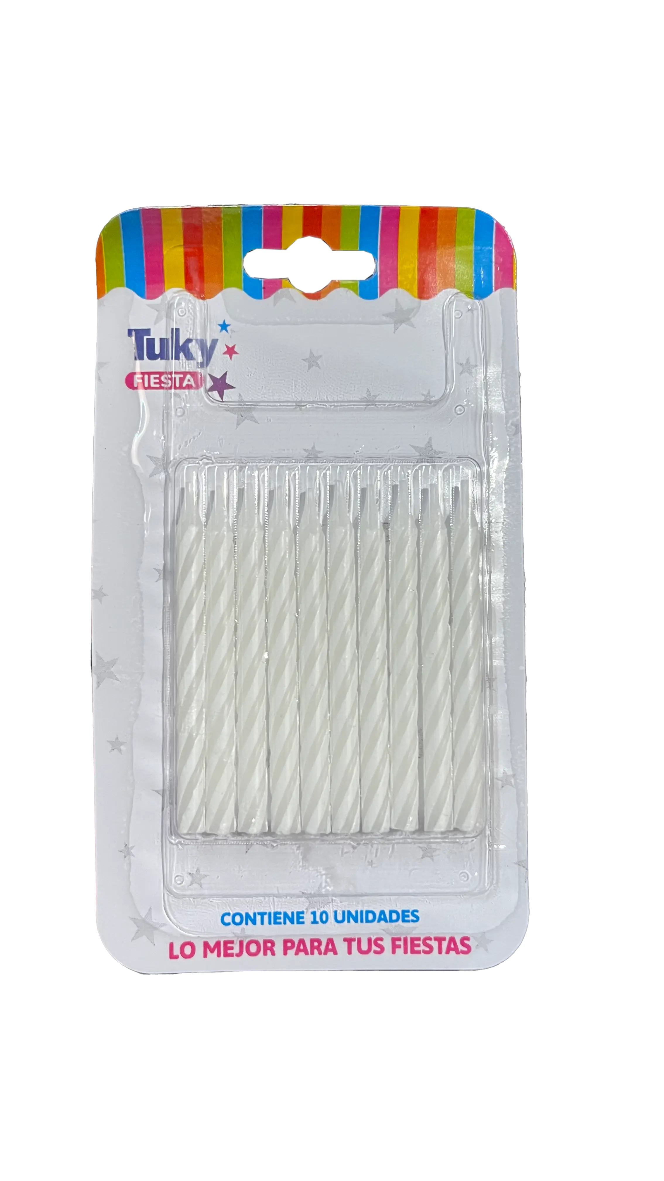 Vela Finita Torneada Blanca Tuky