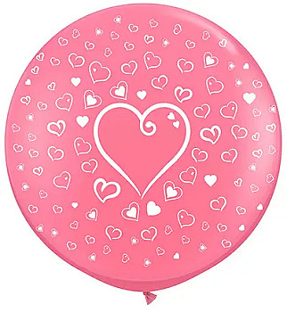 Lluvia Corazones Rosa - 1