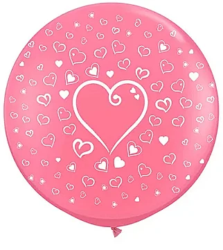 Lluvia Corazones Rosa - 1