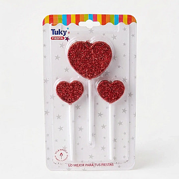 Vela Set Corazon - 1