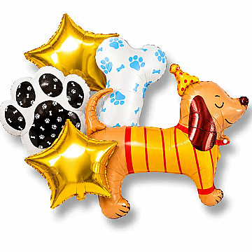 Set Globos Feliz Cumple Huellitas - 1