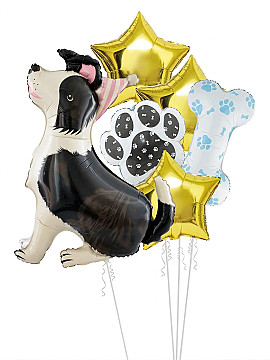 Set Globos Feliz Cumple Huellitas - 5