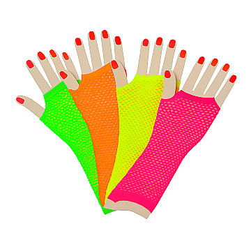 Guantes Fluo Largo de Red - 1