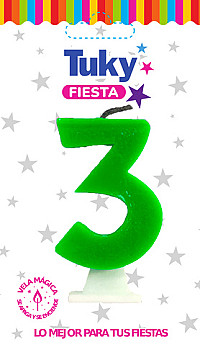 Vela Fluo Nº 3 - 2