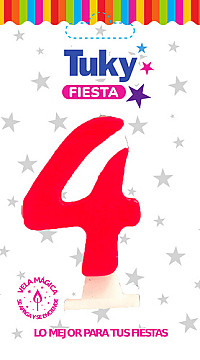 Vela Fluo Nº 4 - 1