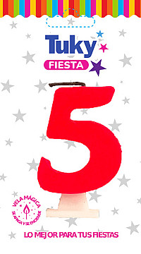Vela Fluo Nº 5 - 1
