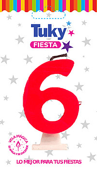 Vela Fluo Nº 6 - 1