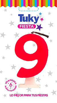 Vela Fluo Nº 9 - 1