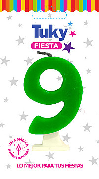 Vela Fluo Nº 9 - 2