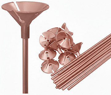 Palitos Porta Globos Rosa Gold - 1