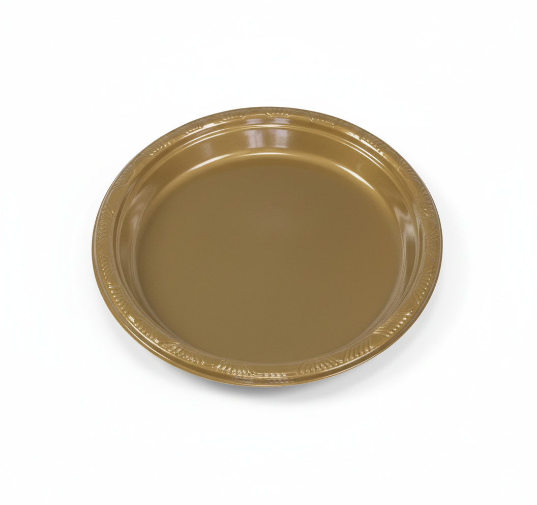 Plato Reutilizable 18 cm Dorado