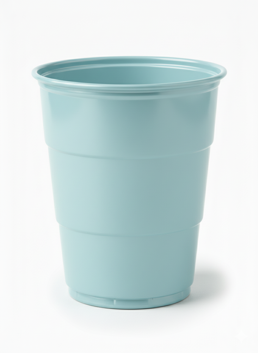 Vaso Reutilizable 210 cm3  Celeste