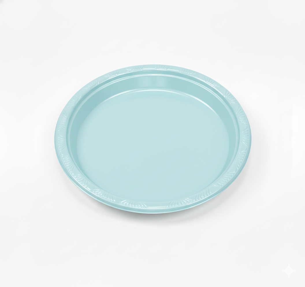 Plato Reutilizable 18 cm Celeste