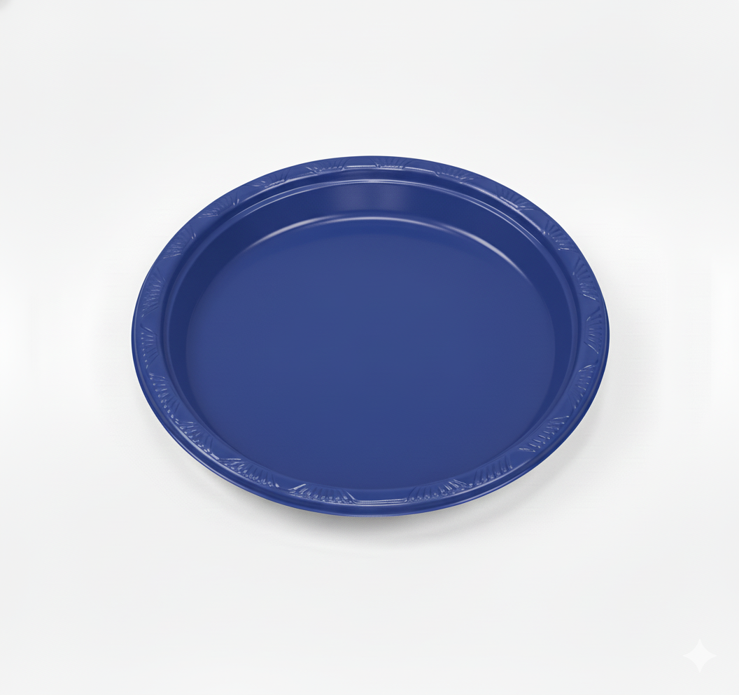 Plato Reutilizable 18 cm Azul
