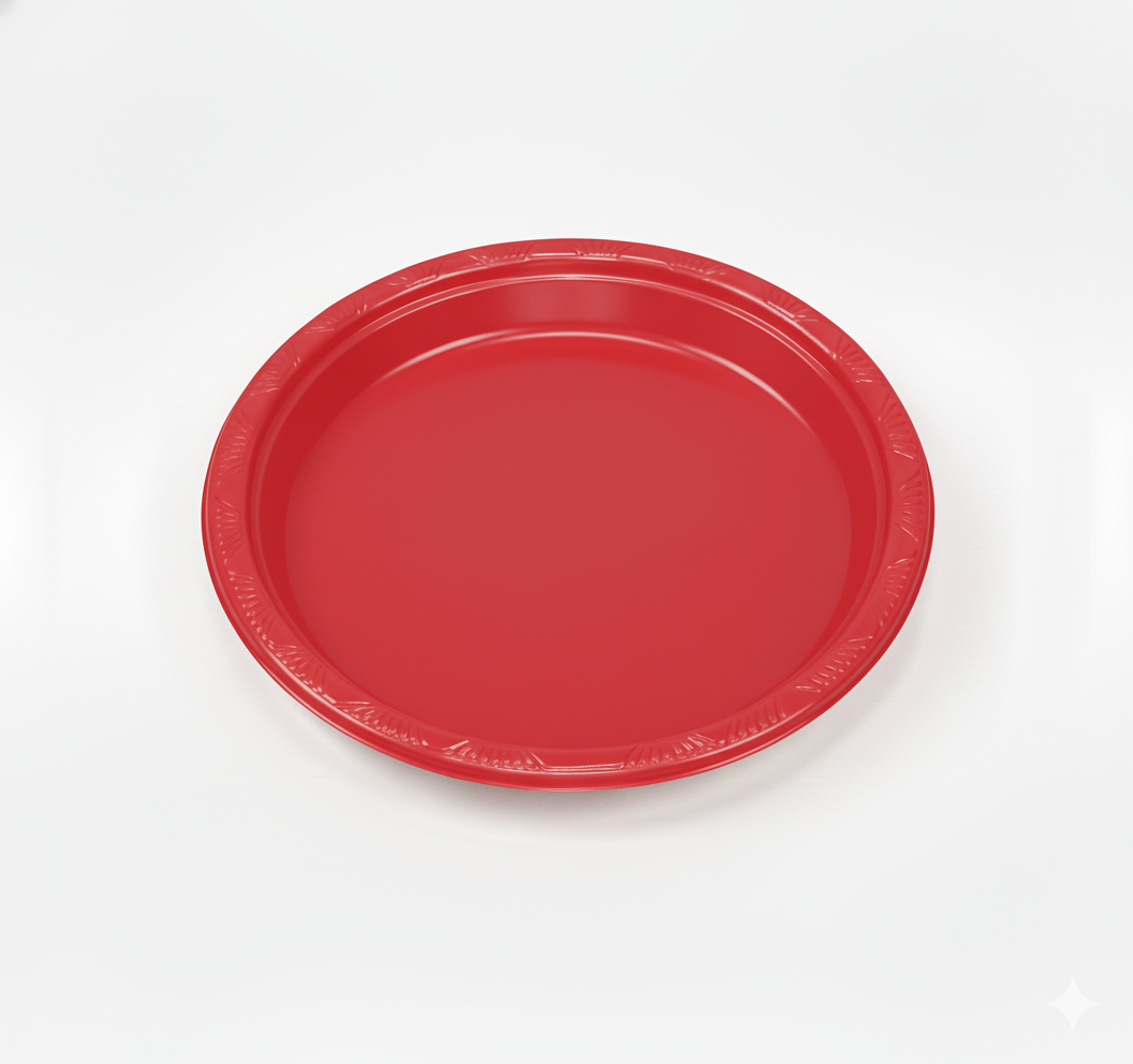 Plato Reutilizable 18 cm Rojo