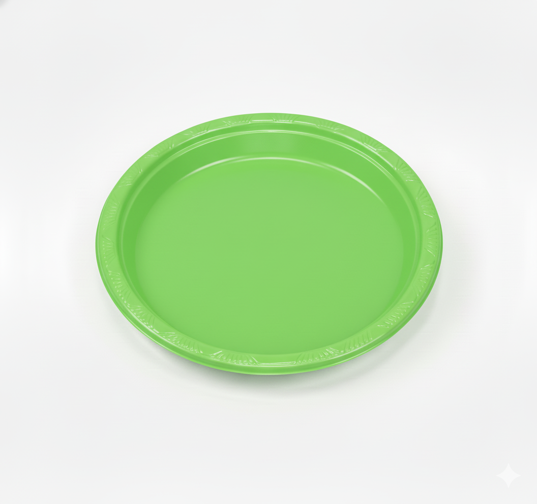 Plato Reutilizable 18 cm Verde Neon