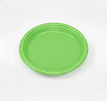 Plato Reutilizable 18 cm Verde Fluo (Bulto x 18 Pack) - 1
