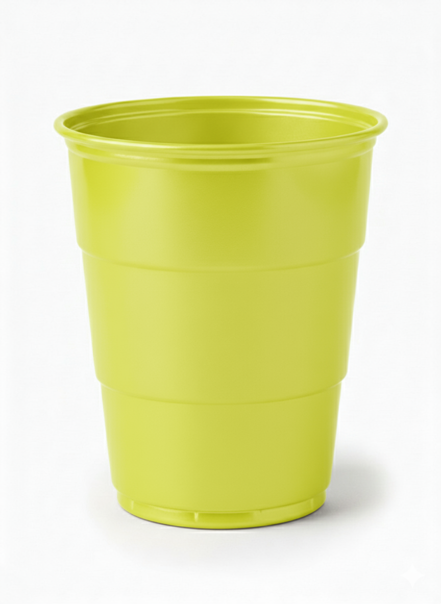 Vaso Reutilizable 210 cm3  Amarillo Neon