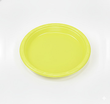 Plato 18 cm x 6 unid Amarillo Neon - 1