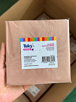 Servilleta Doble Hoja 25x25 cm Rosa Gold (Bulto x 30 Pack) - 1