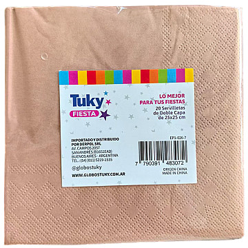 Servilleta Doble Hoja 25x25 cm Rosa Gold (Bulto x 30 Pack) - 2