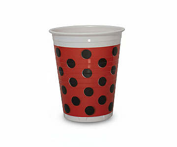 Vasos Rojos Con Lunares - 1