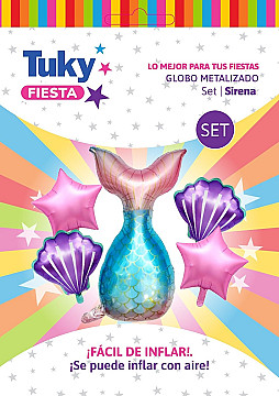 Set Globos Sirenita - 1