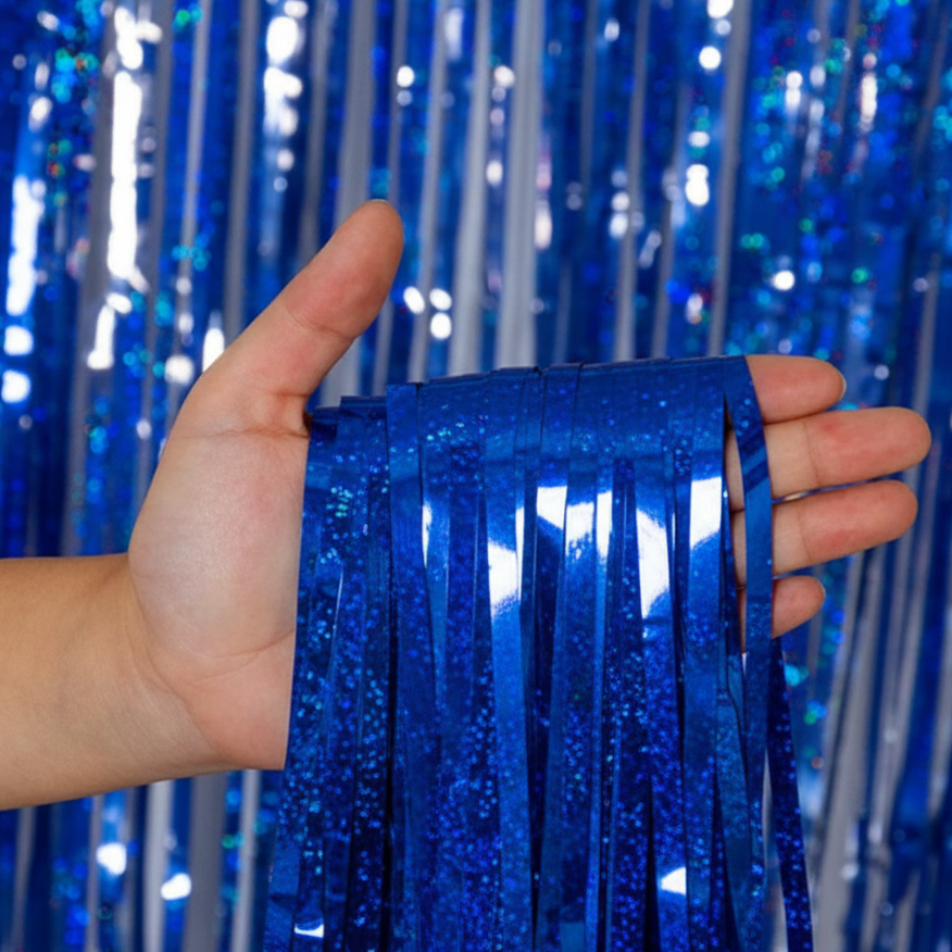 Cortina Holografica Azul