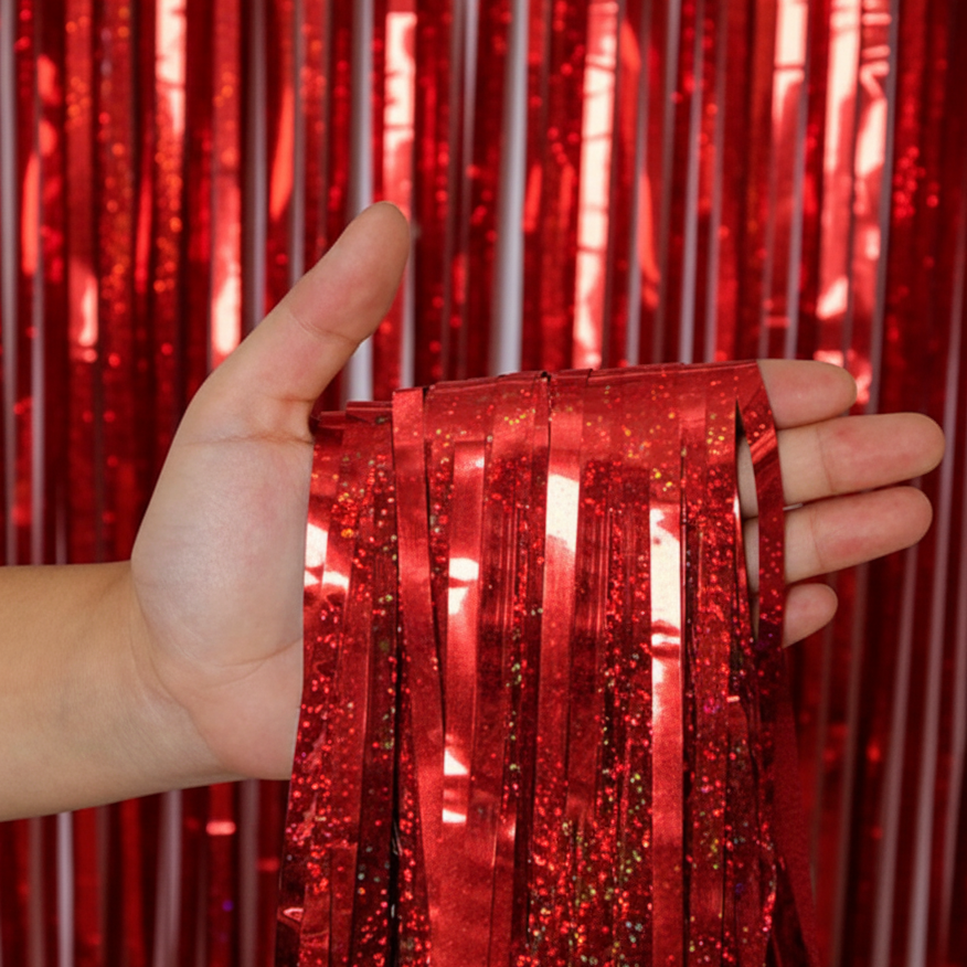 Cortina Holografica Roja