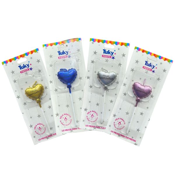 Vela Globo Corazon Feliz Cumple