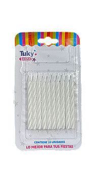 Vela Finita Torneada Blanca Tuky - 1