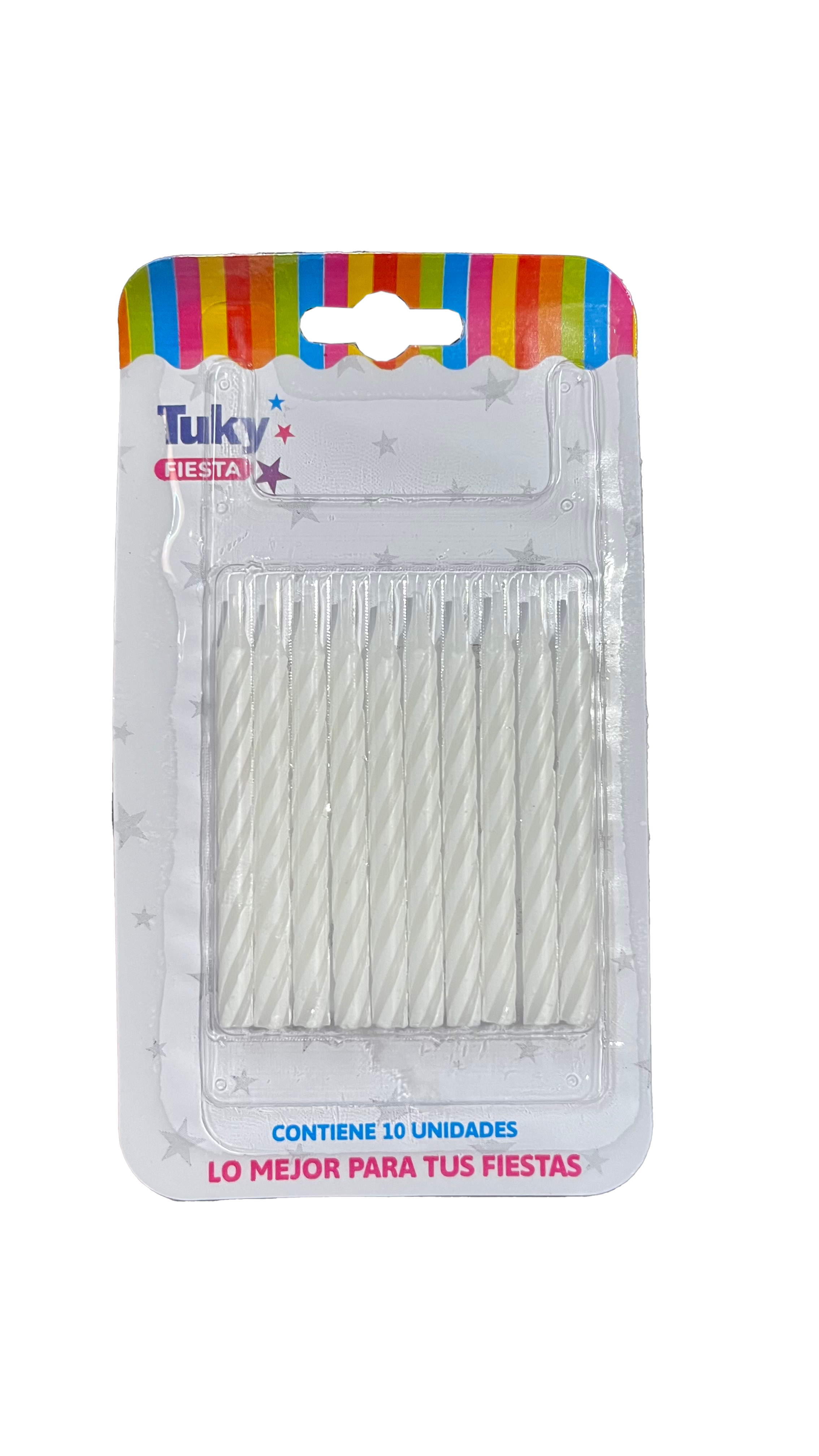 Vela Finita Torneada Blanca Tuky