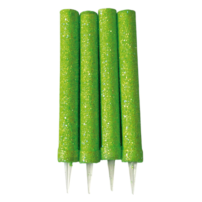 Vela Bengala Gibreada Verde Fluo