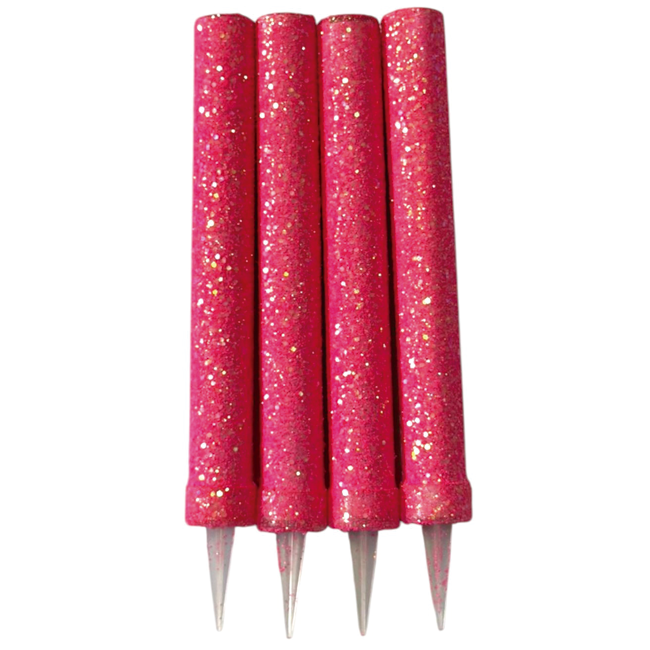 Vela Bengala Gibreada Rosa Fluo