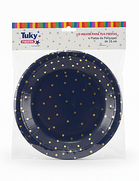 Platos 18 cm Polipapel Azul - 1