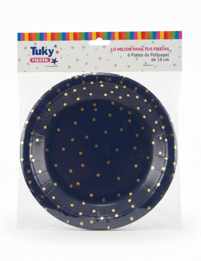 Platos 18 cm Polipapel Azul