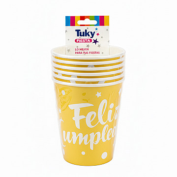 Vaso Polipapel Dorado - 1