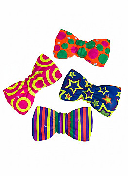 Moños Fluo Plastico Estampados - 1