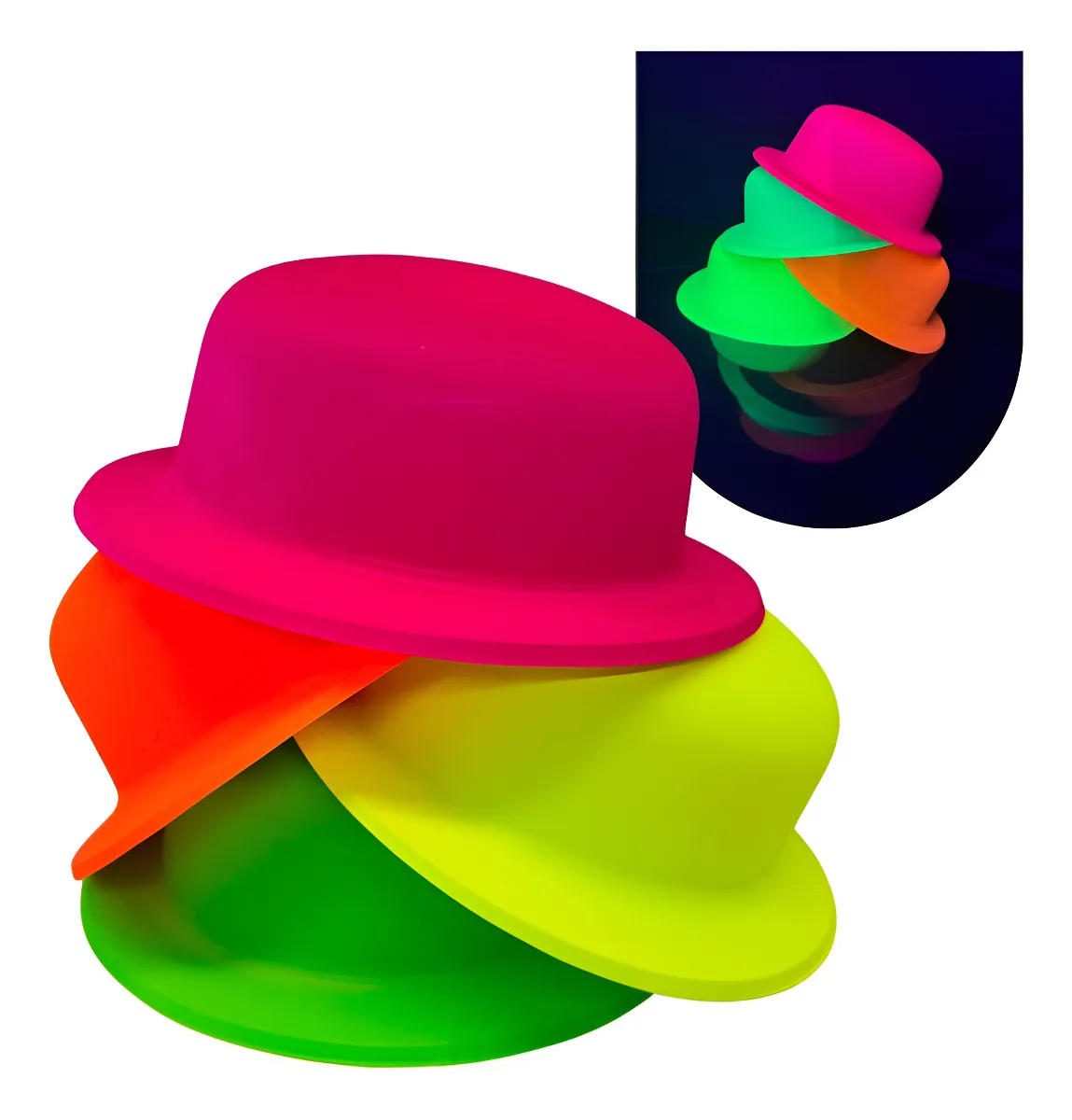 Gorros Bombin Fluo Plastico