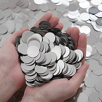 Confetti Metalizado Redondo Plata - 1