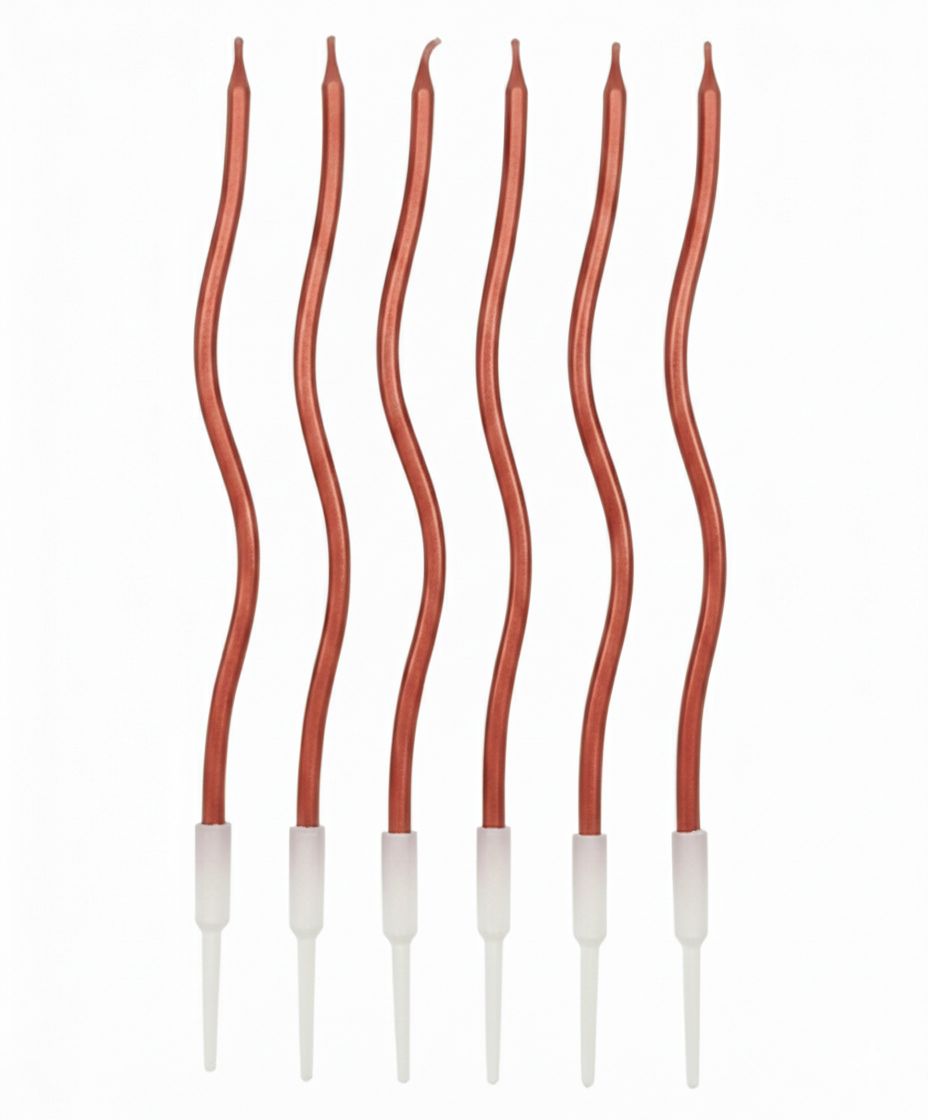 Vela Curva Finita Rosa Gold