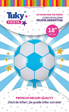 Globo Metalizado Pelota de Futbol 18" - 1
