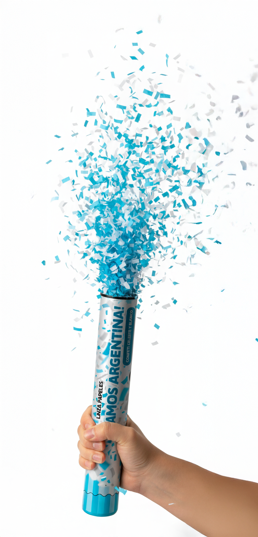 Cañon Lanza Papel 40 Cm Blanco / Celeste