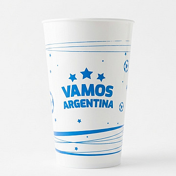 Vaso Plastico 500 cc. Celeste y Blanco - 4