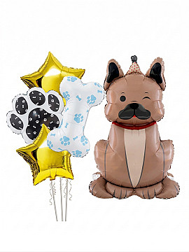 Set Globos Feliz Cumple Huellitas - 2