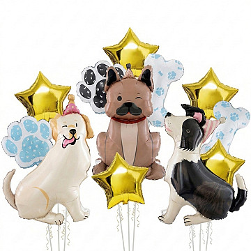 Set Globos Feliz Cumple Huellitas - 4