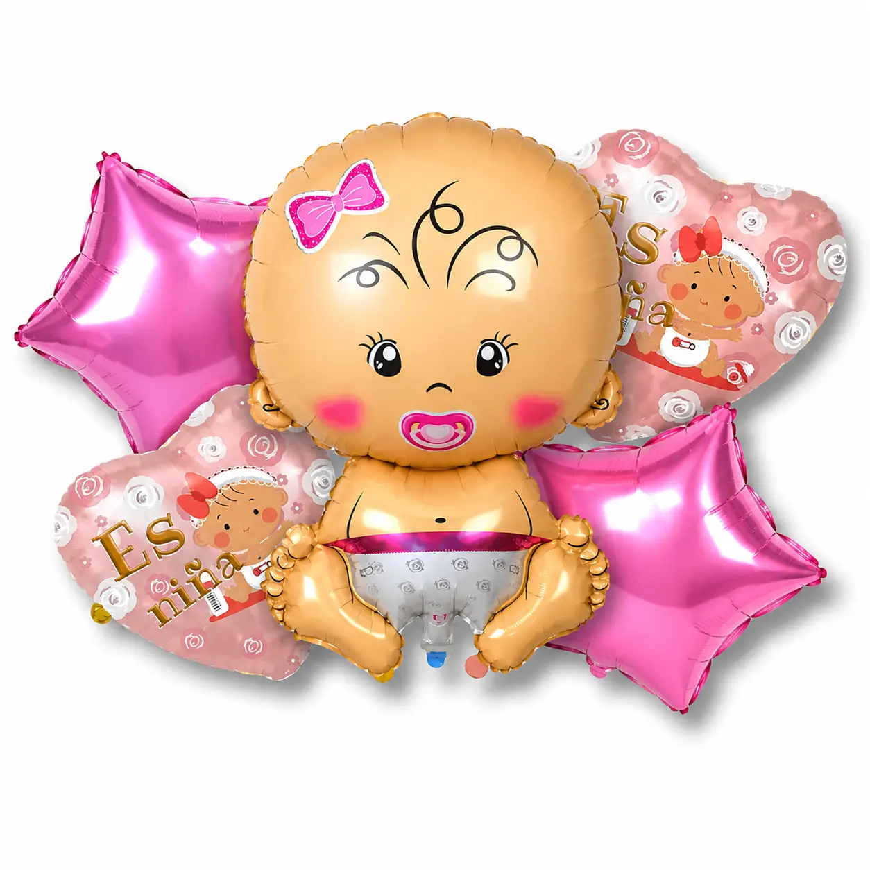 Set Es Un Niña Globos Metalizados
