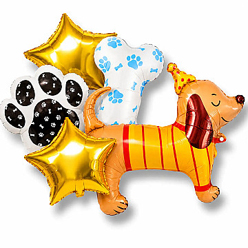 Set Globos Feliz Cumple Huellitas - 5